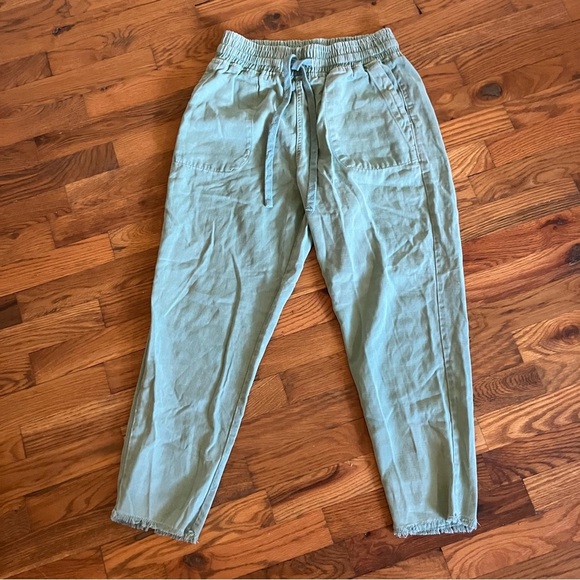Zara Teal Green Raw Hem Jogger style pants Size: XS - Picture 7 of 10